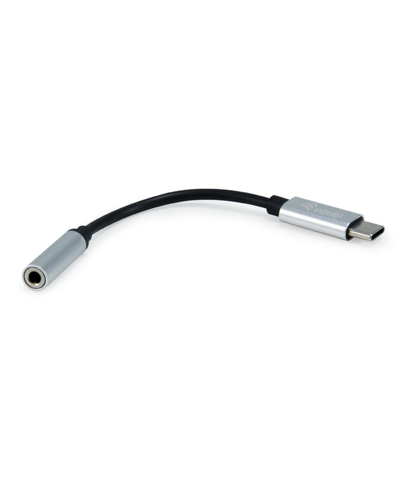 Equip 133474 câble de téléphone portable Noir, Argent 0,15 m USB-C 3,5 mm