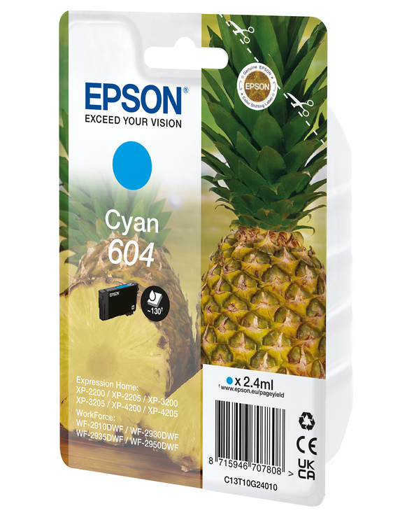 Epson 604 cartouche d'encre 1 pièce(s) Original Rendement standard Cyan
