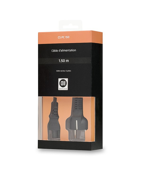 D2 Diffusion D2CSPC150 câble électrique Noir 1,5 m
