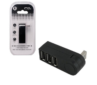 MCL USB2-M103 hub & concentrateur USB 2.0 Noir