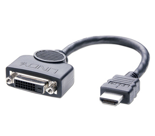 Lindy 41227 câble vidéo et adaptateur 0,2 m DVI-D HDMI Noir