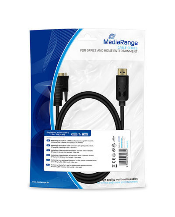 MediaRange MRCS199 câble vidéo et adaptateur 2 m DisplayPort DVI Noir
