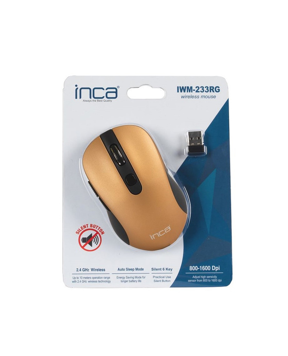 Inca IWM-233RG souris Ambidextre RF sans fil Optique 1600 DPI