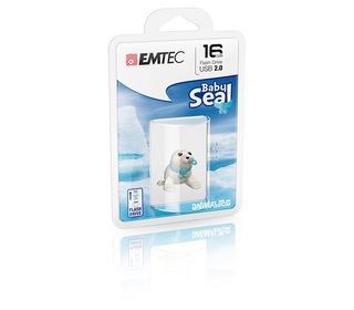 Emtec Baby Seal lecteur USB flash 16 Go USB Type-A 2.0 Bleu, Blanc