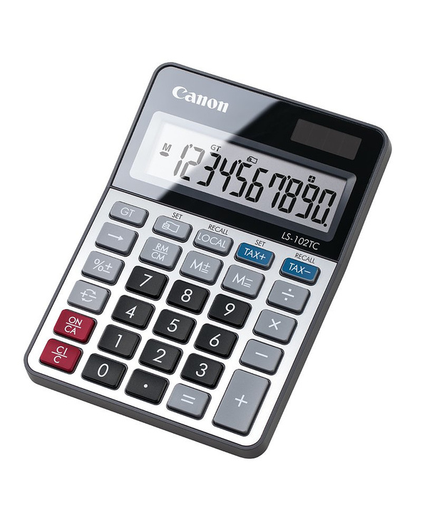 Canon LS-102 TC calculatrice Bureau Calculatrice basique Noir, Métallique