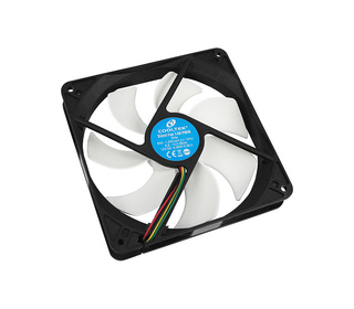 Cooltek Silent Fan 140 PWM Boitier PC Ventilateur 14 cm Noir, Blanc