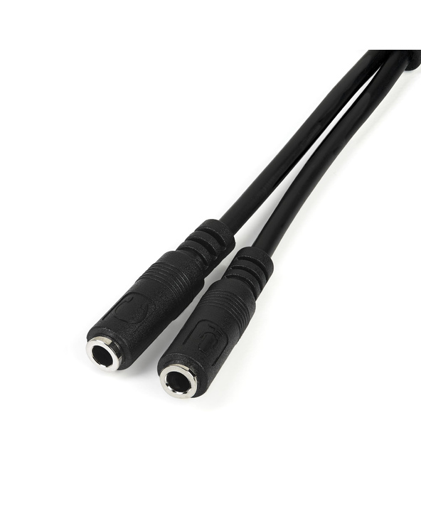 StarTech.com Adaptateur pour casque avec prises pour écouteur et microphone séparées - Mini-Jack 3,5mm 1x (M) 2x (F) - Noir