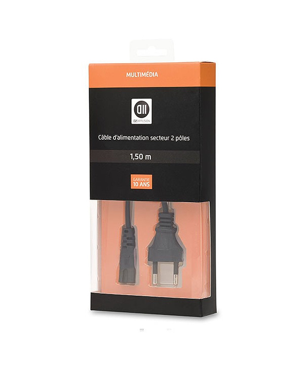 D2 Diffusion D2CS150 câble électrique Noir 1,5 m