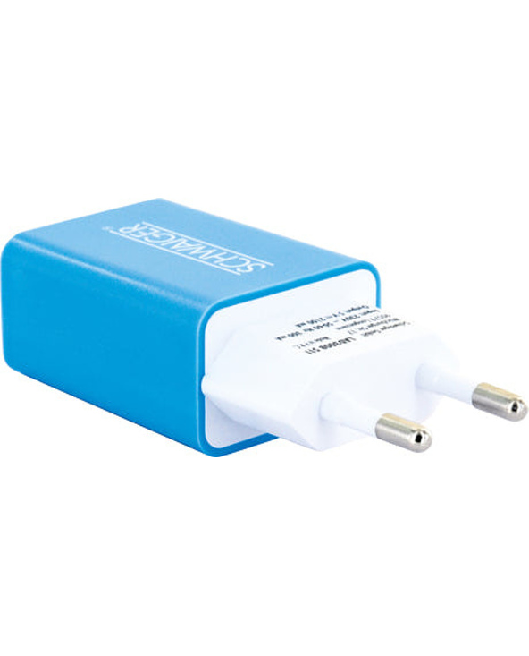 Schwaiger LAD300B 511 chargeur d'appareils mobiles Écouteurs, Smartphone, Tablette Bleu, Blanc Secteur Intérieure