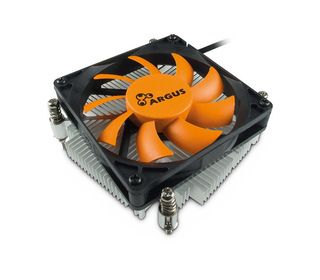 Inter-Tech Argus T-200 Processeur Refroidisseur 8 cm Noir, Orange
