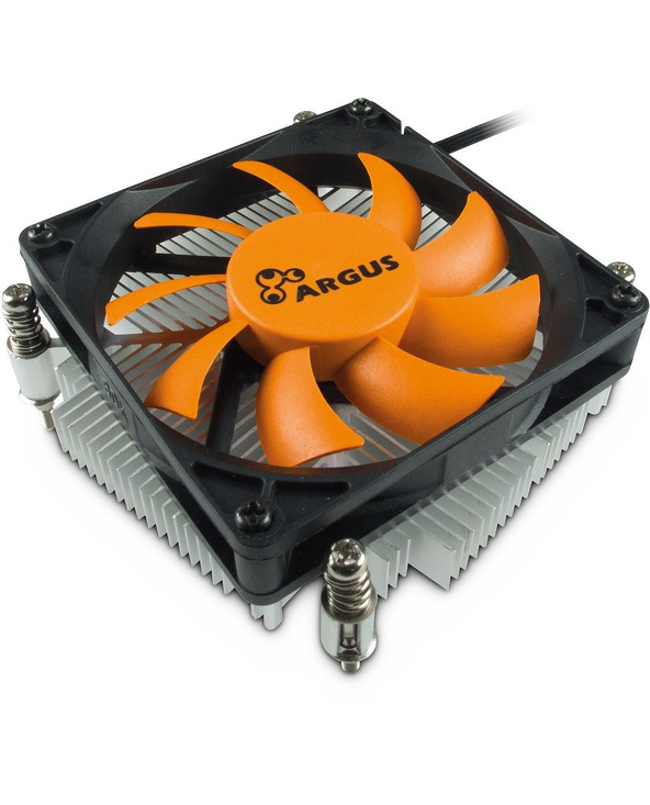 Inter-Tech Argus T-200 Processeur Refroidisseur 8 cm Noir, Orange
