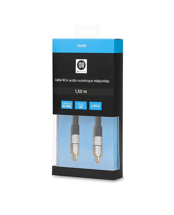 D2 Diffusion D2RCANUM150 câble audio 1,5 m RCA Noir