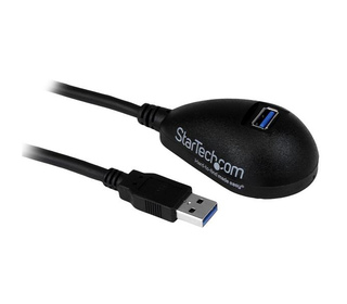 StarTech.com Câble d'extension SuperSpeed USB 3.0 de 1,5m - Rallonge USB A vers A sur socle - M/F - Noir