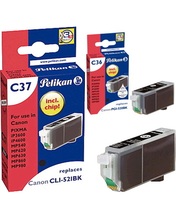 Pelikan C36/C37 cartouche d'encre 2 pièce(s) Rendement standard Noir