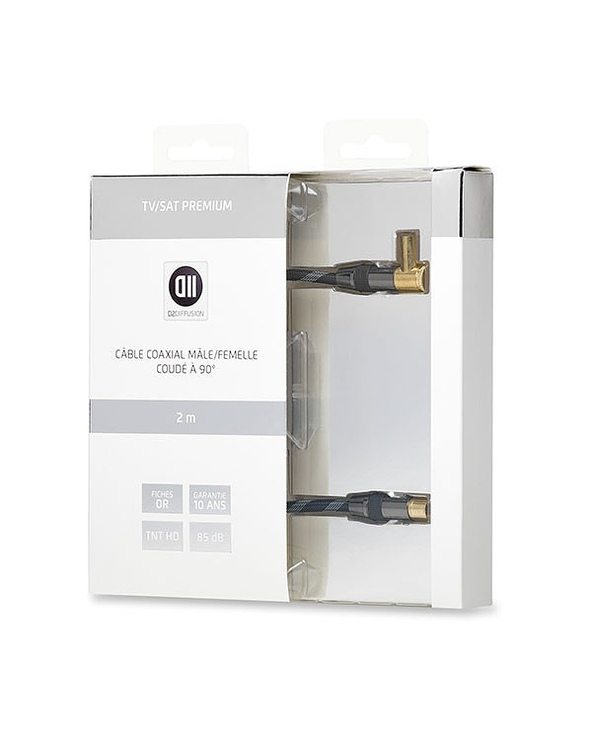 D2 Diffusion D2COAX200HG câble audio 2 m Noir