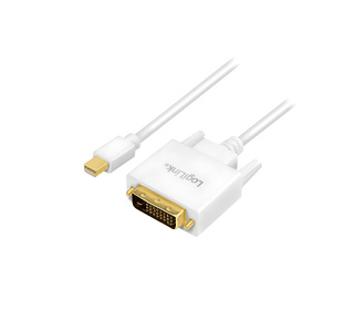 LogiLink CV0137 câble vidéo et adaptateur 1,8 m Mini DisplayPort DVI Blanc