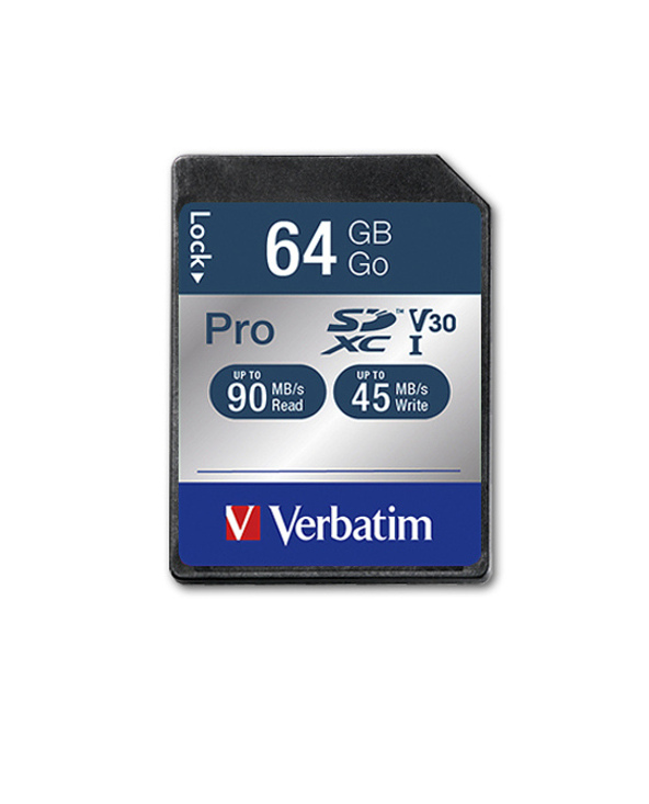 Verbatim Pro 64 Go SDXC UHS Classe 10
