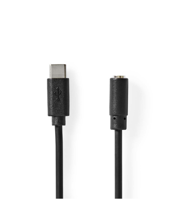 Nedis CCGP65960BK10 câble de téléphone portable Noir 1 m USB C 3,5mm