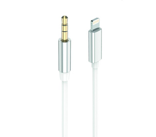 2GO 797218 câble audio 1 m 3,5mm Lightning Blanc