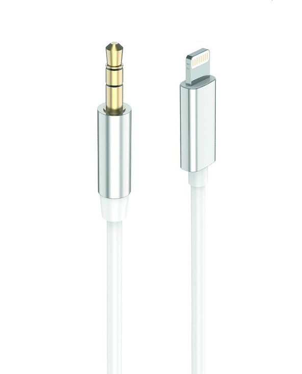 2GO 797218 câble audio 1 m 3,5mm Lightning Blanc