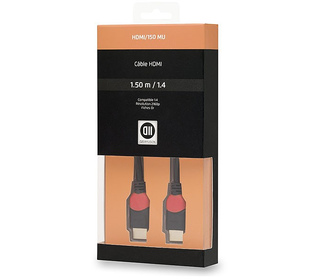D2 Diffusion HDMI/150 MU câble HDMI 1,5 m HDMI Type A (Standard) Noir, Rouge