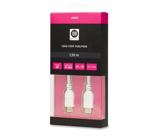 D2 Diffusion D2HDMI150B câble HDMI 1,5 m HDMI Type A (Standard) Blanc