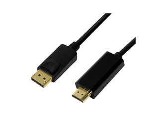 LogiLink CV0126 câble vidéo et adaptateur 1 m DisplayPort HDMI Type A (Standard) Noir