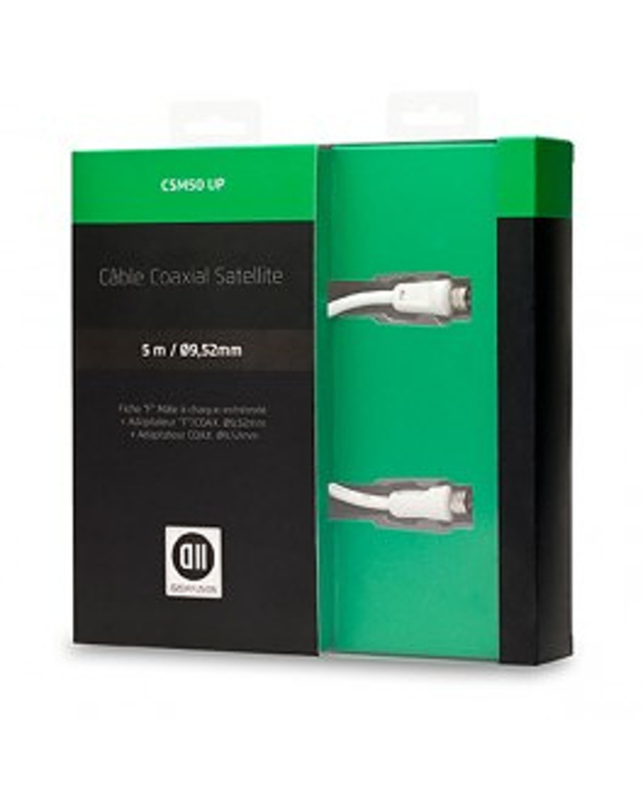 D2 Diffusion D2SAT500 câble coaxial 5 m SAT Blanc