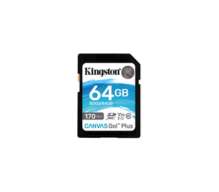 Kingston Technology Carte SDXC Canvas Go Plus 170R C10 UHS-I U3 V30 de 64 Go