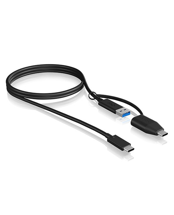 ICY BOX IB-CB034 câble USB 1 m USB 3.2 Gen 2 (3.1 Gen 2) USB C USB A Noir