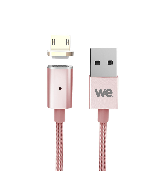 WE WEUSBMICROMAG120R câble USB 1,2 m USB A Micro-USB A Rose