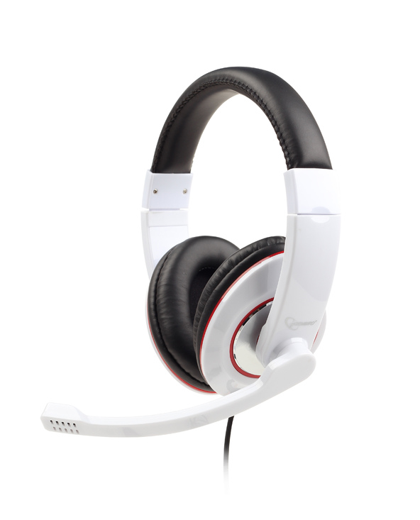 Gembird MHS-001-GW écouteur/casque Avec fil Arceau Appels/Musique Blanc
