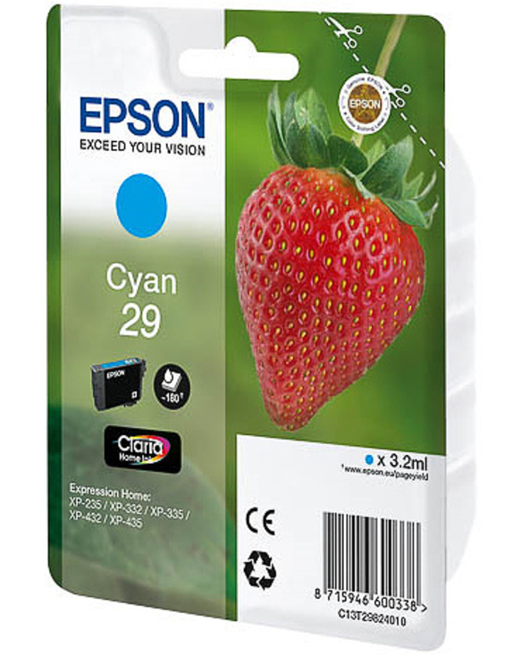 Epson Strawberry 29 C cartouche d'encre 1 pièce(s) Original Rendement standard Cyan