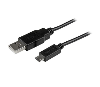 StarTech.com Câble de charge / synchronisation mobile USB A vers Micro B slim de 15 cm pour smartphone et tablette - M/M - Noir