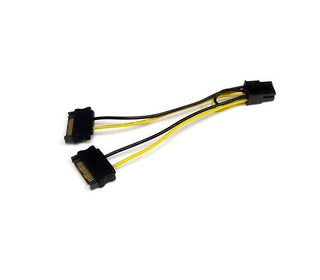 StarTech.com Câble adaptateur d'alimentation SATA vers carte vidéo PCI Express 6 broches de 15 cm