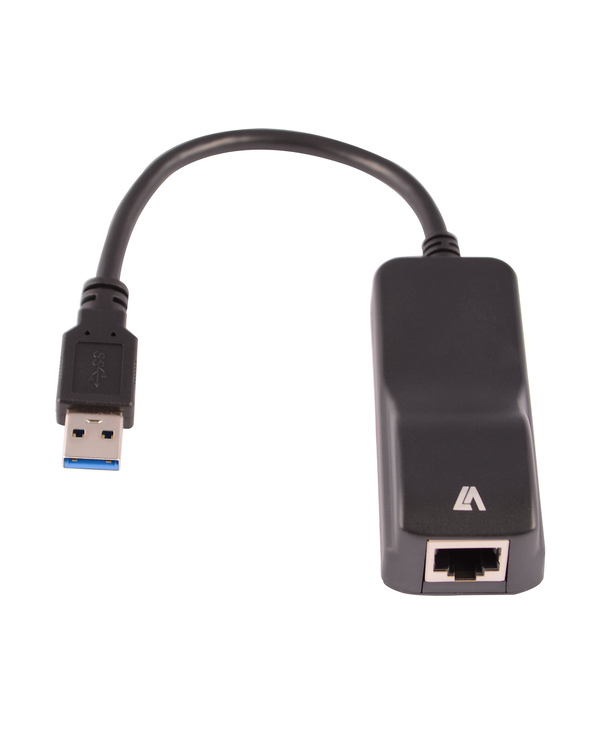 V7 Adaptateur Ethernet Gigabit 3.0 A mâle vers RJ45 femelle, noir