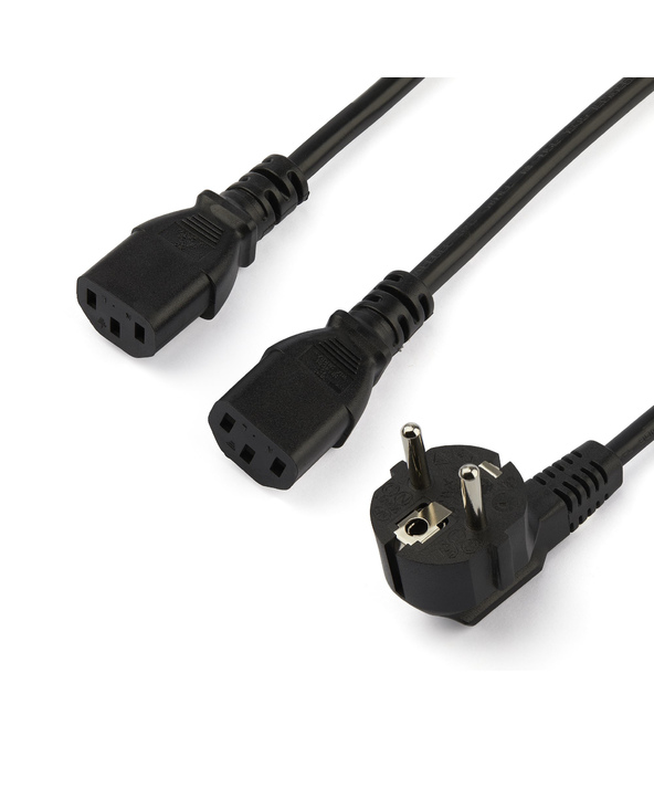 StarTech.com Câble d'alimentation PC - Cordon secteur en Y Schuko vers C13 de 2 m