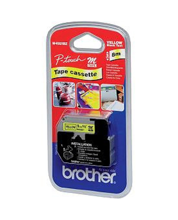 Brother M-K621B ruban d'étiquette Noir sur jaune