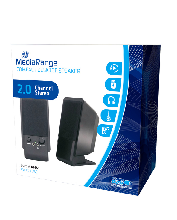MediaRange MROS352 haut-parleur 1-voie Noir Avec fil 6 W