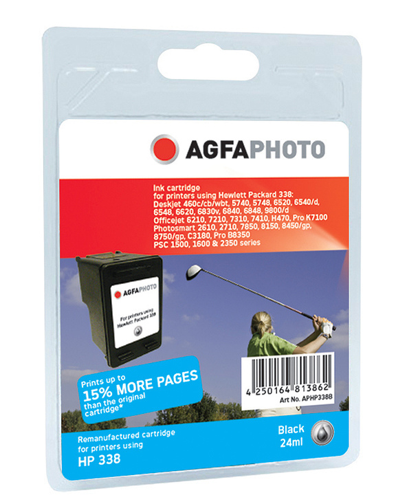 AgfaPhoto APHP338B cartouche d'encre 1 pièce(s) Noir