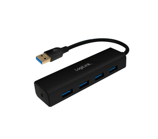 LogiLink UA0295 hub & concentrateur USB 3.2 Gen 1 (3.1 Gen 1) Type-A 5000 Mbit/s Noir