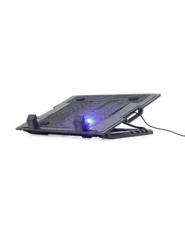 Gembird NBS-1F17T-01 système de refroidissement pour ordinateurs portables 43,2 cm (17") 1500 tr/min Noir