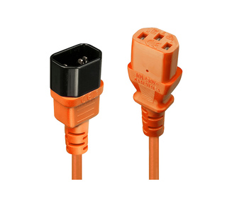 Lindy 30475 câble électrique Orange 2 m Coupleur C13 Coupleur C14