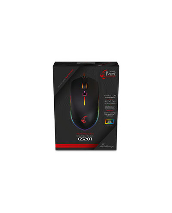 MediaRange MRGS201 souris Jouer Droitier USB Type-A Optique 4000 DPI