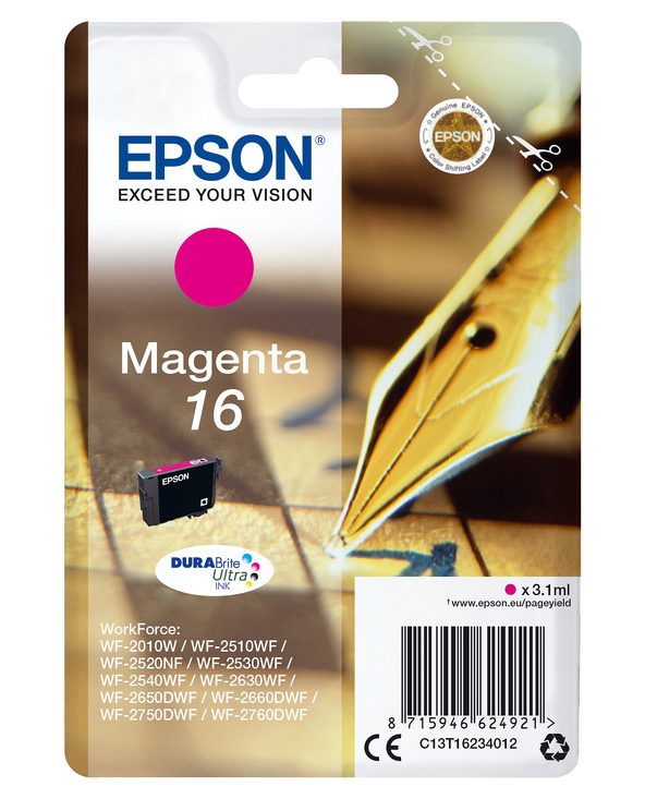 Epson Pen and crossword Cartouche "Stylo à plume" 16 - Encre DURABrite Ultra M Epson Pen and crossword Cartouche "Stylo à plume" 16 - Encre DURABrite Ultra M