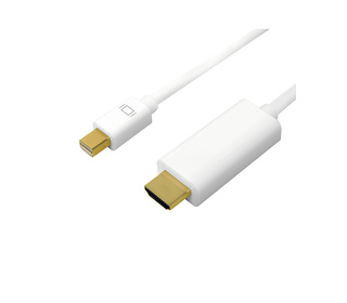 LogiLink CV0123 câble vidéo et adaptateur 2 m Mini DisplayPort HDMI Type A (Standard) Blanc
