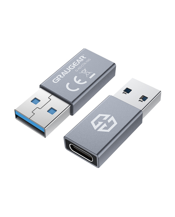 GRAUGEAR G-AD-CTA-10G changeur de genre de câble USB-A USB-C Argent