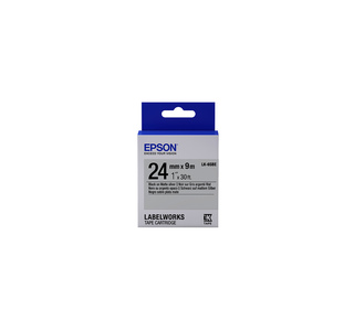 Epson LK-6SBE - Mat - Noir sur Argent Mat - 24mmx9m