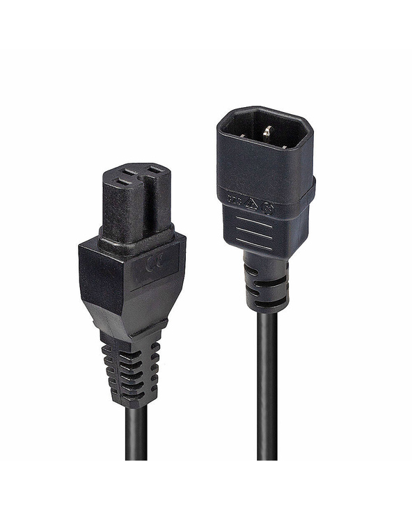 Lindy 30314 câble électrique Noir 2 m Coupleur C14 Coupleur C15