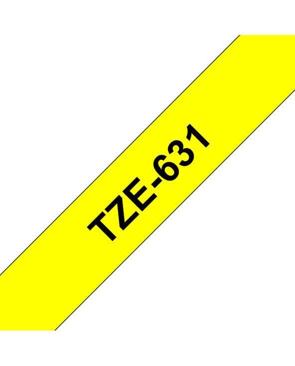 Brother TZE-631 ruban d'étiquette Noir sur jaune